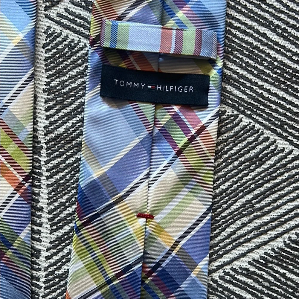 TOMMY HILFIGER Plaid Multicolor Men's Tie